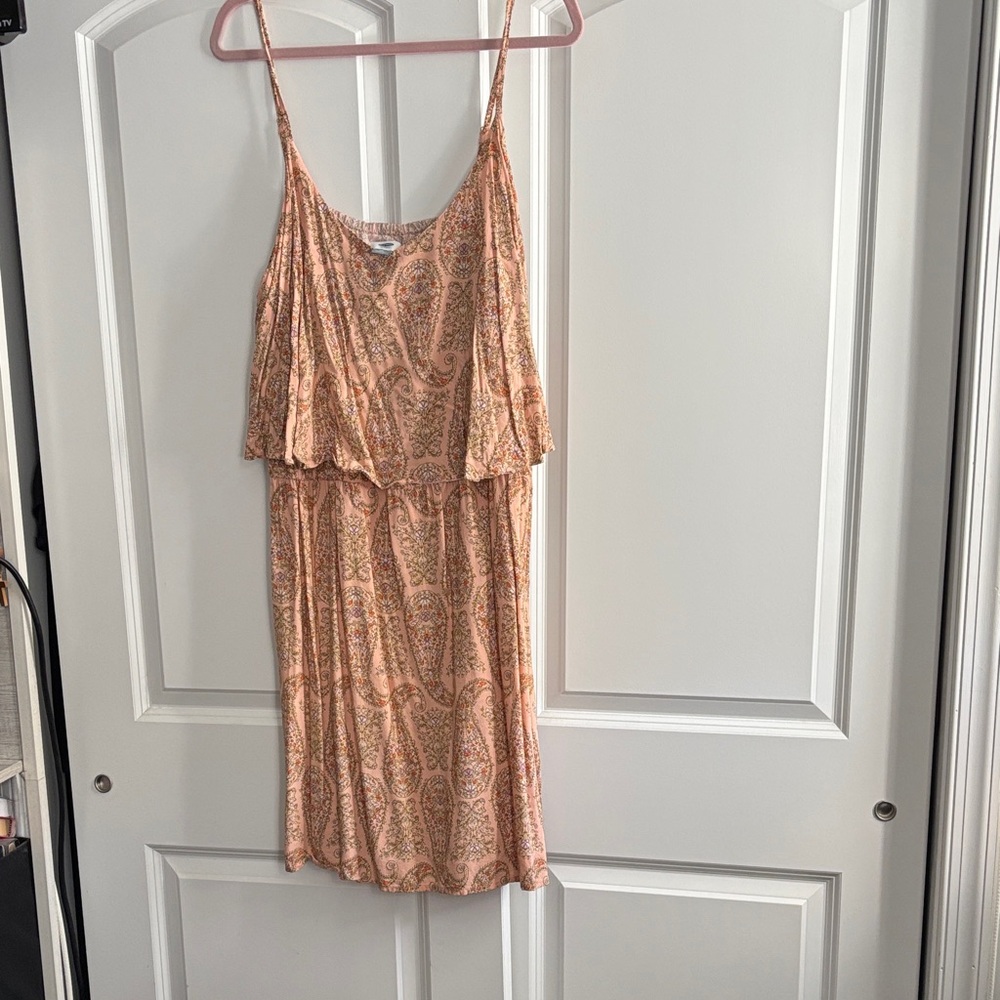 Old Navy Peach Paisley Spaghetti-Strap Sundress